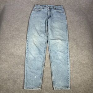 Vintage Levis 550 Jeans Womens 11 Long Relaxed Tapered Blue Denim Distressed 90s